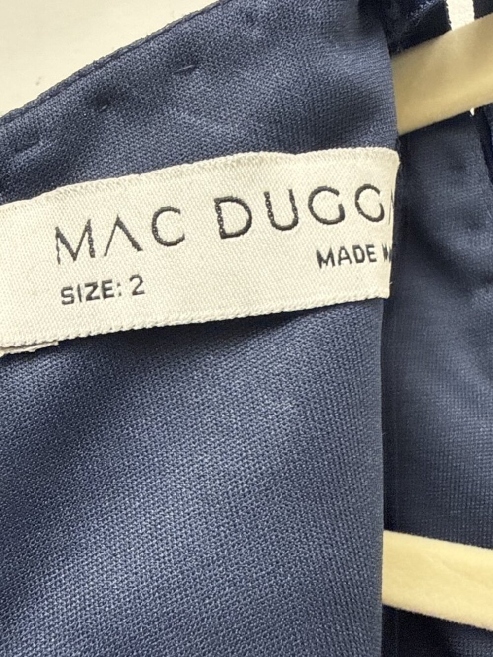 Mac Duggal Size 2 Navy 10558 Sequined Wrap Bow Cocktail Midi Long Sleeve Dress - Picture 10 of 12